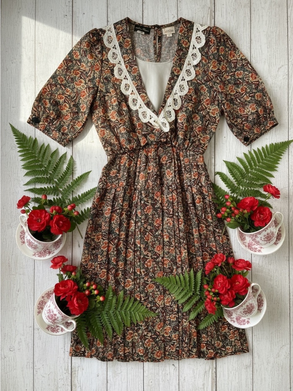 Positive influence vintage 80s dress